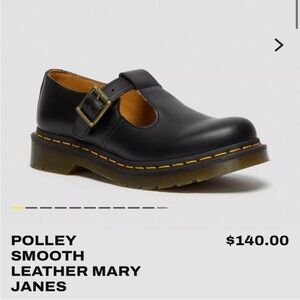 Dr. Martens Polley SR Slip Resistant Full Grain T Bar Mary Jane size 8 NWT